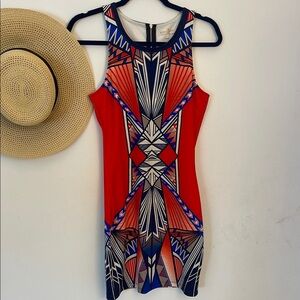 JEALOUS TOMATO | Women’s Multicolored Sleeveless  Sheath Mini Dress Size Small